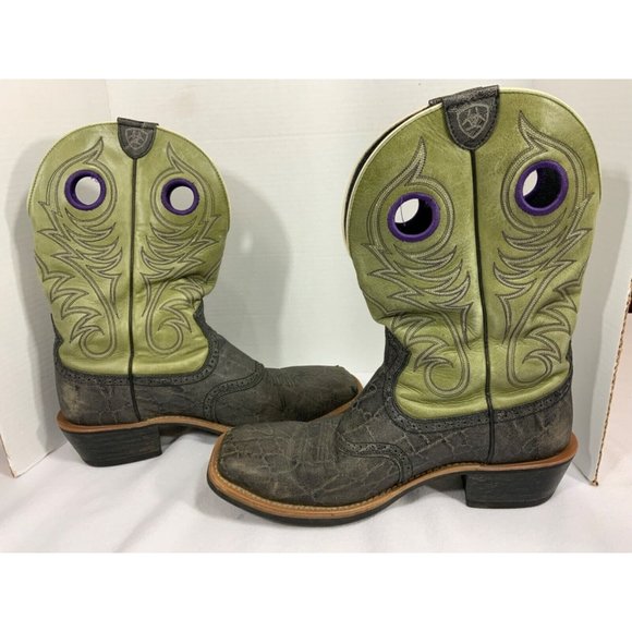 MEN\'S SQUARE TOE ARIAT WESTERN BOOTS SIZE13 D main image 5